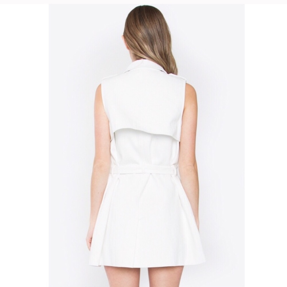 LAST ONE! 5⭐️White French Trench Vest - Picture 3 of 4